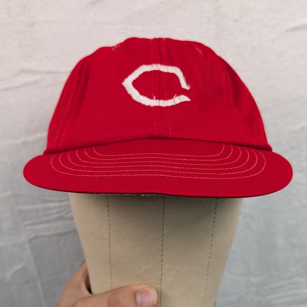 VTG Cincinnati Reds Hat Men's M/L Red Snapback Baseball Sporty Embroidered 80s